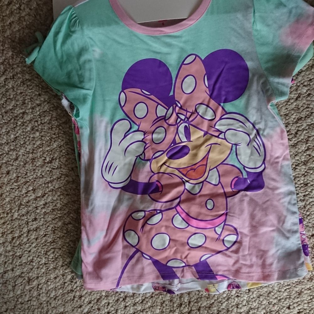 Disney Minnie Girls Cotton graphic T-Shirts 4 Pack - size 6 - Picture 5 of 13